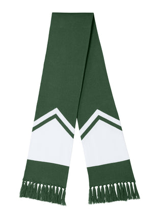 Sport-Tek® Gameday Scarf STA06 - Forest Green/ White | Sport-Tek