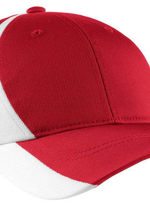 Sport-Tek® Dry Zone® Nylon Colorblock Cap. STC11 - True Red/ White | Sport-Tek