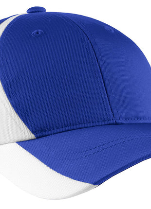 Sport-Tek® Dry Zone® Nylon Colorblock Cap. STC11 - True Royal/ White | Sport-Tek