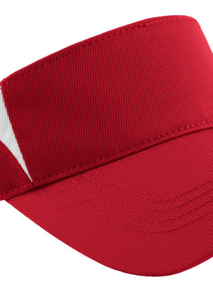 Sport-Tek® Dry Zone® Colorblock Visor.  STC13 - True Red/ White | Sport-Tek