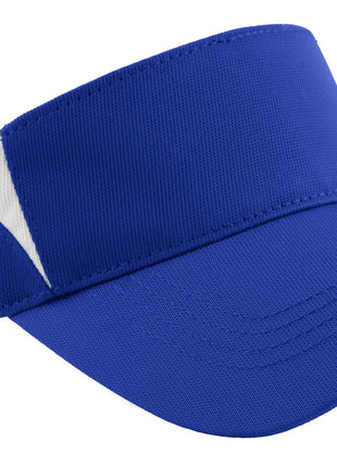 Sport-Tek® Dry Zone® Colorblock Visor.  STC13 - True Royal/ White | Sport-Tek