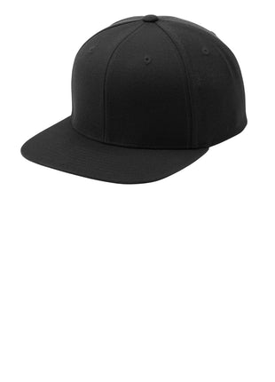 Sport-Tek® YP Classics® Flat Bill Snapback Cap. STC19 - Black | Sport-Tek