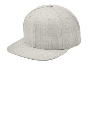 Sport-Tek® YP Classics® Flat Bill Snapback Cap. STC19 - Heather Grey | Sport-Tek