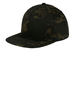 Sport-Tek® YP Classics® Flat Bill Snapback Cap. STC19 - Multicam Black | Sport-Tek