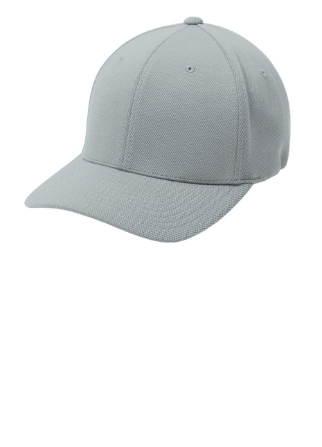 Sport-Tek® Flexfit® Cool & Dry Poly Block Mesh Cap. STC22 - Grey Heather | Sport-Tek