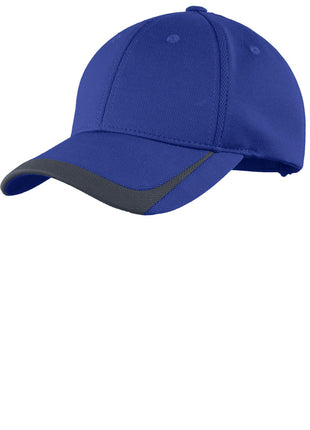 Sport-Tek® Pique Colorblock Cap. STC24 - True Royal/ Graphite | Sport-Tek