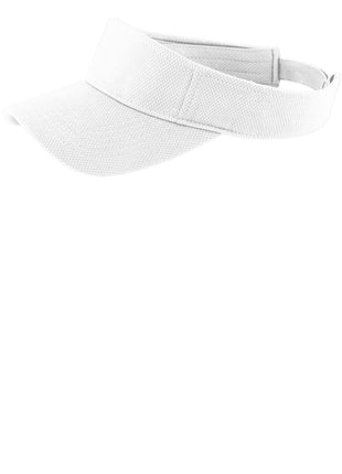 Sport-Tek® PosiCharge® RacerMesh® Visor.  STC27 - White | Sport-Tek