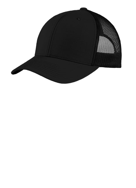 Sport-Tek® YP Classics® Retro Trucker Cap. STC39 - Black/ Black | Sport-Tek