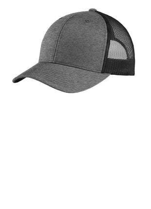 Sport-Tek® YP Classics® Retro Trucker Cap. STC39 - Heather Grey/ Black | Sport-Tek