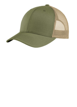 Sport-Tek® YP Classics® Retro Trucker Cap. STC39 - Olive/ Khaki | Sport-Tek