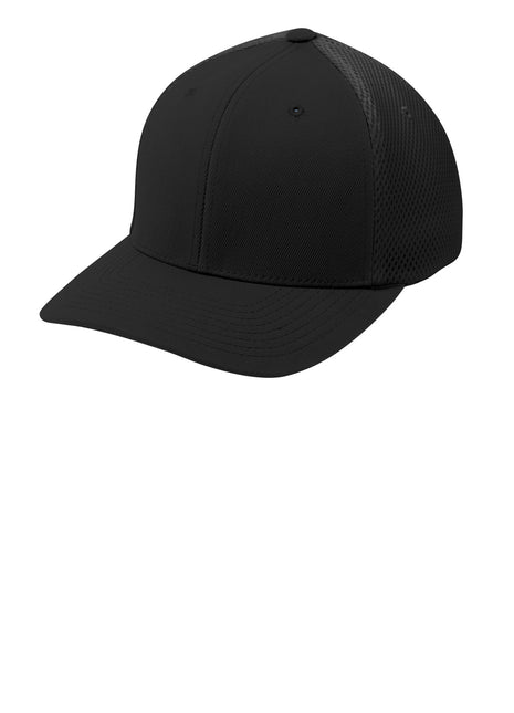 Sport-Tek ® Flexfit ® Air Mesh Back Cap. STC40 - Black/ Black | Sport-Tek