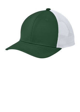 Sport-Tek® Club Trucker Cap STC46 - Forest Green/ White | Sport-Tek
