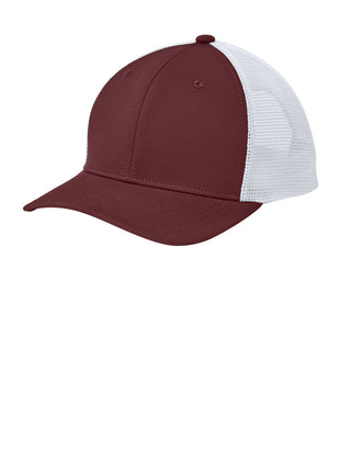 Sport-Tek® Club Trucker Cap STC46 - Maroon/ White | Sport-Tek