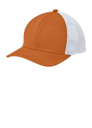 Sport-Tek® Club Trucker Cap STC46 - Texas Orange/ White | Sport-Tek