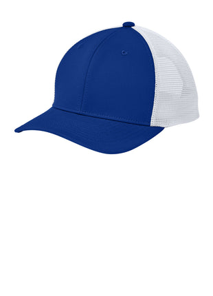 Sport-Tek® Club Trucker Cap STC46 - True Royal/ White | Sport-Tek