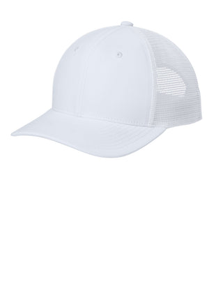 Sport-Tek® Club Trucker Cap STC46 - White/ White | Sport-Tek