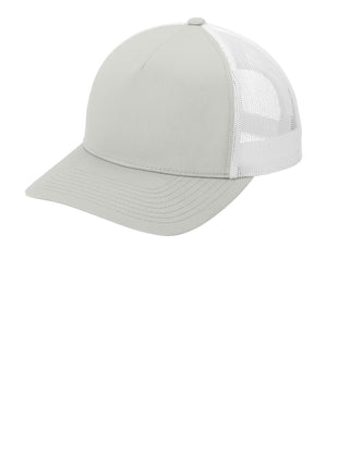 Sport-Tek® YP Classics® Retro Trucker 5-Panel Cap STC54 - Silver/ White | Sport-Tek