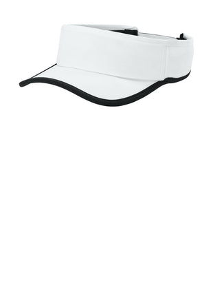 Sport-Tek® Repeat Visor STC57 - White/ Black | Sport-Tek