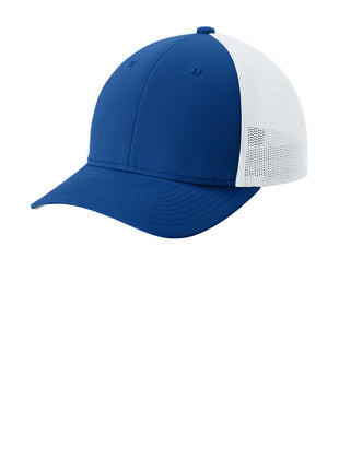 Sport-Tek® Stretch-Tek Mesh Back Cap STC60 - True Royal/ White | Sport-Tek