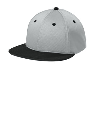 Sport-Tek® Impact Mesh Stretch-Tek Cap STC70 - Silver/ Black/ Silver | Sport-Tek