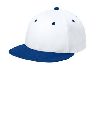 Sport-Tek® Impact Mesh Stretch-Tek Cap STC70 - White/ True Royal/ White | Sport-Tek