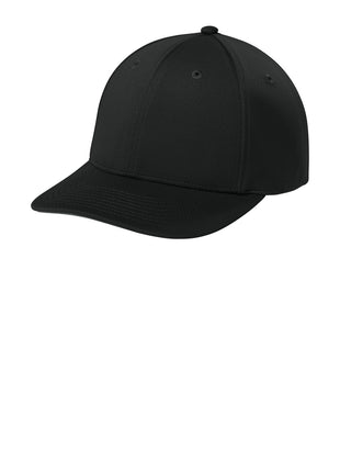 Sport-Tek® Impact Mesh Stretch-Tek Adjustable Cap STC71 - Black | Sport-Tek