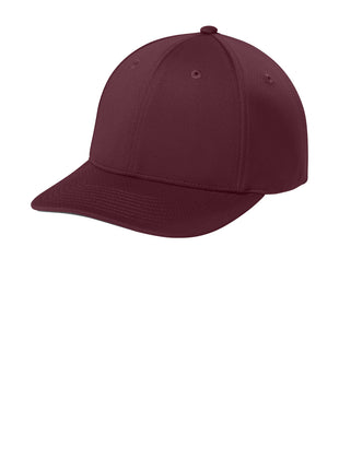 Sport-Tek® Impact Mesh Stretch-Tek Adjustable Cap STC71 - Maroon | Sport-Tek