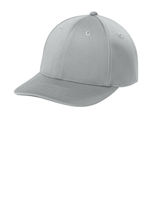 Sport-Tek® Impact Mesh Stretch-Tek Adjustable Cap STC71 - Silver | Sport-Tek