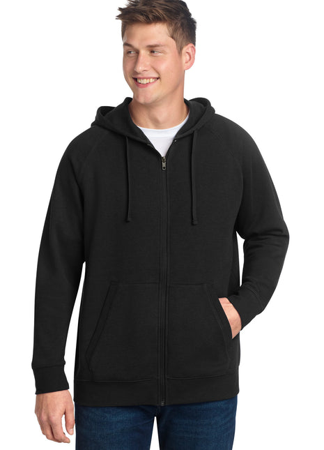 Sport-Tek® Drive Fleece Hooded Full-Zip STF201 - Black | Sport-Tek