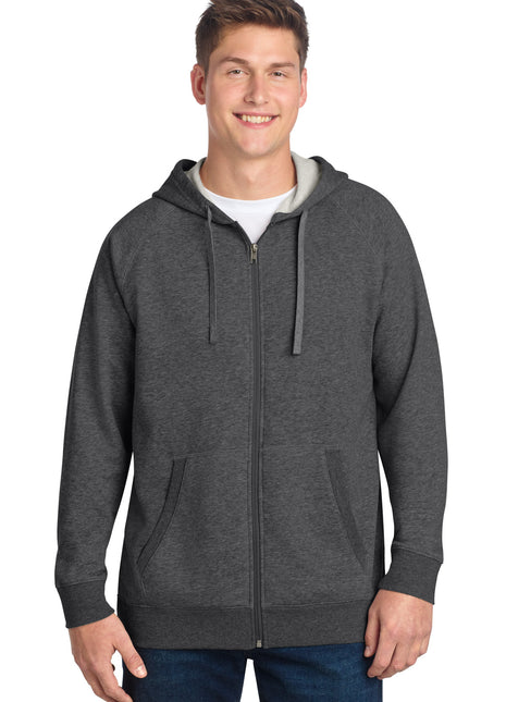 Sport-Tek® Drive Fleece Hooded Full-Zip STF201 - Graphite Heather | Sport-Tek