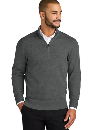 Port Authority® Easy Care 1/4-Zip Sweater SW2900 - Charcoal Heather | Port Authority