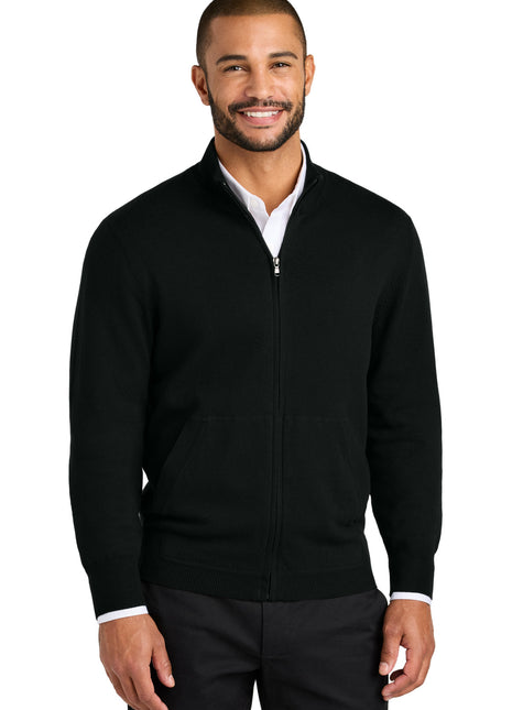 Port Authority® Easy Care Full-Zip Sweater SW2901 - Deep Black | Port Authority