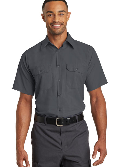 Red Kap® Short Sleeve Solid Ripstop Shirt. SY60 - Charcoal | Red Kap