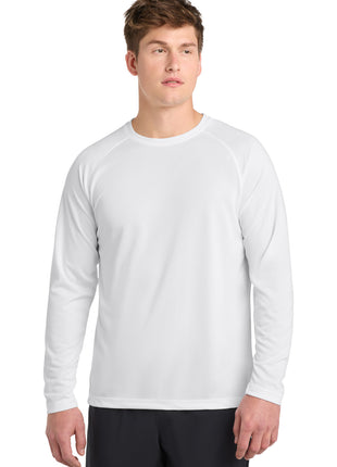 Sport-Tek® Dry Zone® Long Sleeve Raglan T-Shirt. T473LS - White | Sport-Tek