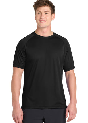 Sport-Tek® Dry Zone® Short Sleeve Raglan T-Shirt. T473 - Black | Sport-Tek