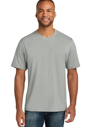 CornerStone® Tall Workwear Pro Short Sleeve Pocket Tee TLCS440P - Light Grey | CornerStone