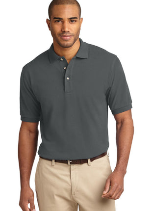 Port Authority® Tall Heavyweight Cotton Pique Polo.  TLK420 - Steel Grey | Port Authority