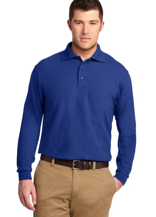 Port Authority® Tall Silk Touch™ Long Sleeve Polo. TLK500LS - Royal | Port Authority