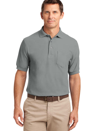 Port Authority® Tall Silk Touch™ Polo with Pocket. TLK500P - Cool Grey | Port Authority