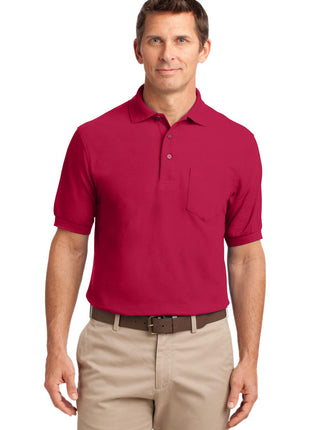 Port Authority® Tall Silk Touch™ Polo with Pocket. TLK500P - Red | Port Authority
