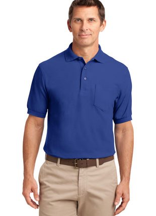Port Authority® Tall Silk Touch™ Polo with Pocket. TLK500P - Royal | Port Authority