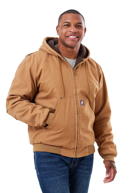 Berne Heartland Washed Duck Hooded Work Jacket