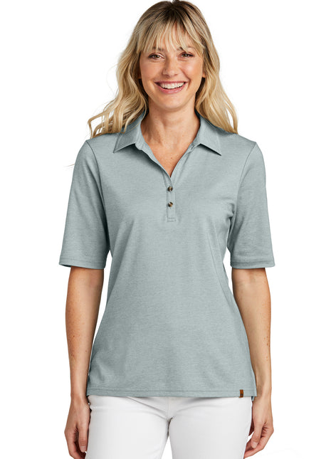 TravisMathew Women's Sunsetters Polo TM1LD004 - Balsam Green Heather | TravisMathew