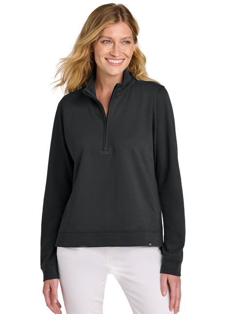 TravisMathew Women's Coveside 1/2-Zip TM1LD007 - Black | TravisMathew