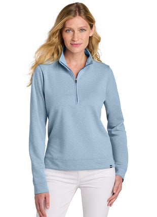 TravisMathew Women's Coveside 1/2-Zip TM1LD007 - Light Blue Heather | TravisMathew