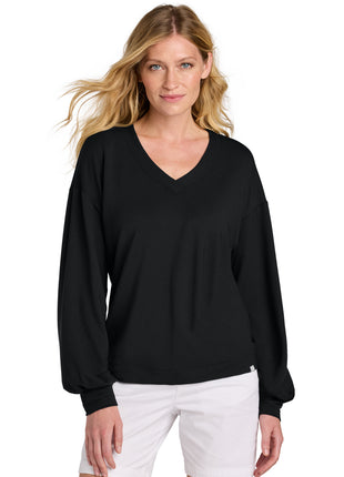 TravisMathew Women's Long Weekend V-Neck TM1LD009 - Black | TravisMathew