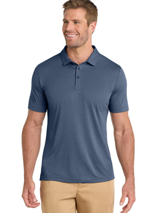 TravisMathew Coto Performance Polo. TM1MU410 - Vintage Indigo/ Black | TravisMathew
