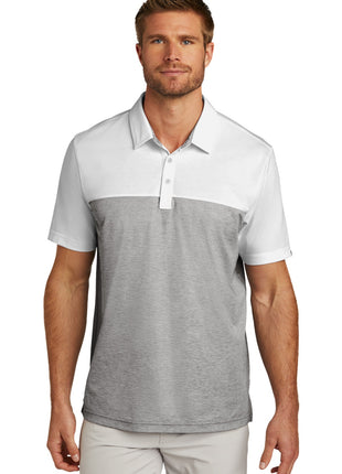 TravisMathew Oceanside Blocked Polo. TM1MU414 - White/ Quiet Shade Grey Heather | TravisMathew