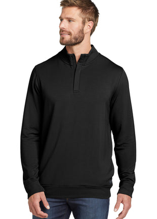 TravisMathew Newport 1/4-Zip Fleece. TM1MU419 - Black | TravisMathew