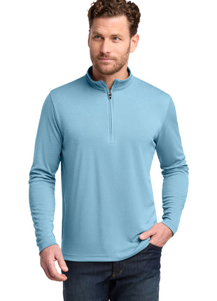 TravisMathew Coto Performance 1/4-Zip TM1MY397 - Brilliant Blue Heather | TravisMathew